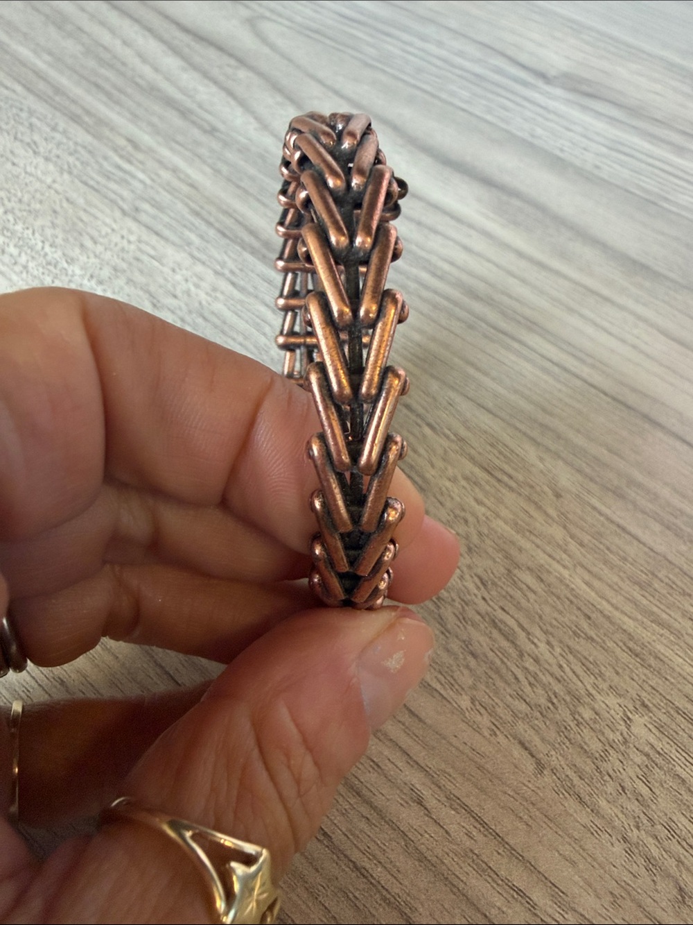 Alex and Ani Braided Copper-Tone Hinge Bracelet